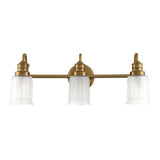 Swell 3 Light Wall Light Brushed Brass - Comet Lighting