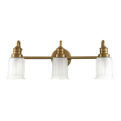 Swell 3 Light Wall Light Brushed Brass - Comet Lighting