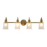 Swell 4 Light Wall Light Brushed Brass - Comet Lighting