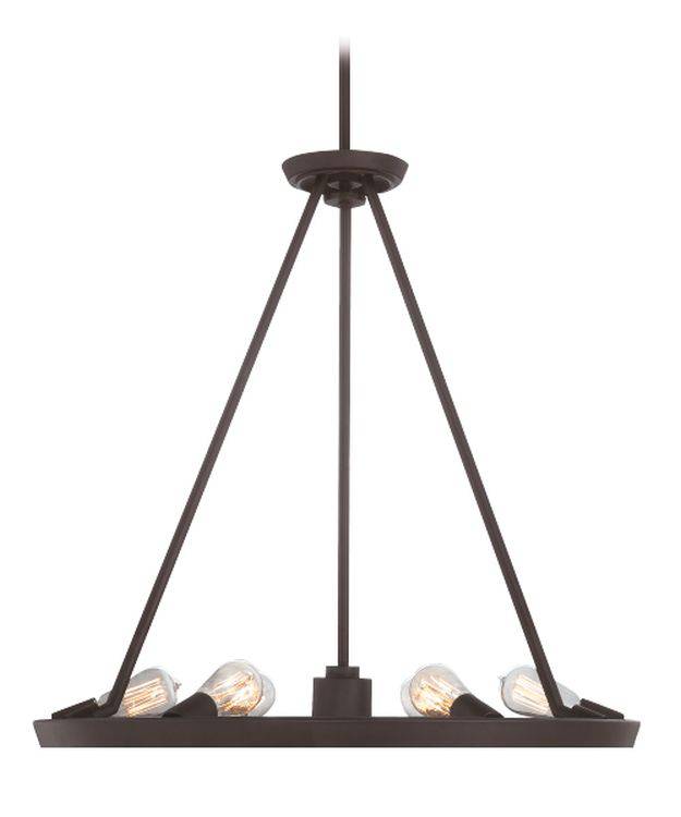 Theater Row 6-Light Chandelier Bronze - Comet Lighting