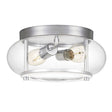 Trilogy 2 Light Flush Mount Polished Chrome - Comet Lighting