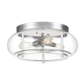 Trilogy 3 Light Flush Mount Polished Chrome - Comet Lighting