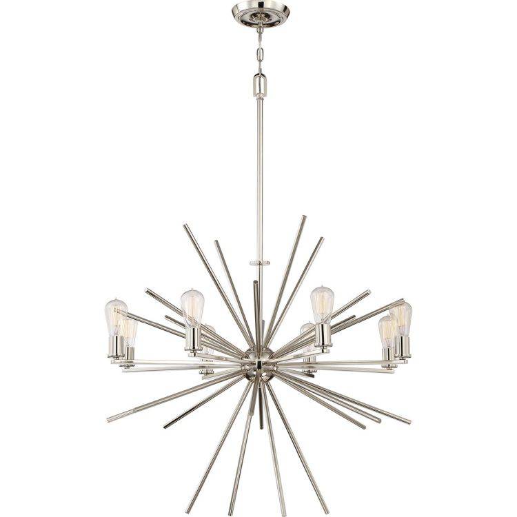 Uptown Carnegie 8-Light Chandelier - Imperial Silver - Comet Lighting