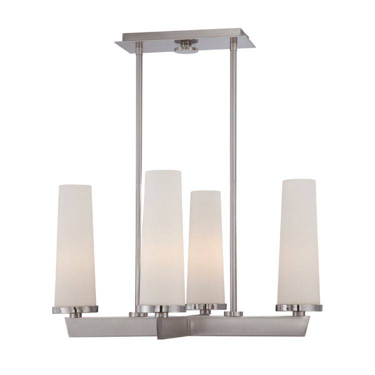 Uptown Chelsea Loft 4Lt Chandelier - Brushed Nickel - Comet Lighting