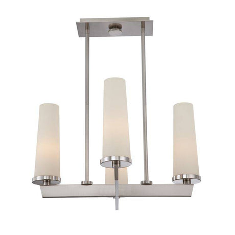 Uptown Chelsea Loft 4Lt Chandelier - Brushed Nickel - Comet Lighting