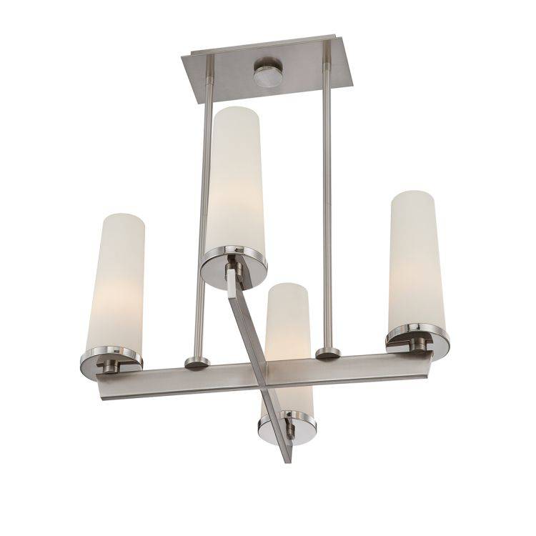 Uptown Chelsea Loft 4Lt Chandelier - Brushed Nickel - Comet Lighting