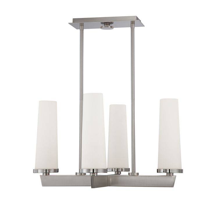 Uptown Chelsea Loft 4Lt Chandelier - Brushed Nickel - Comet Lighting