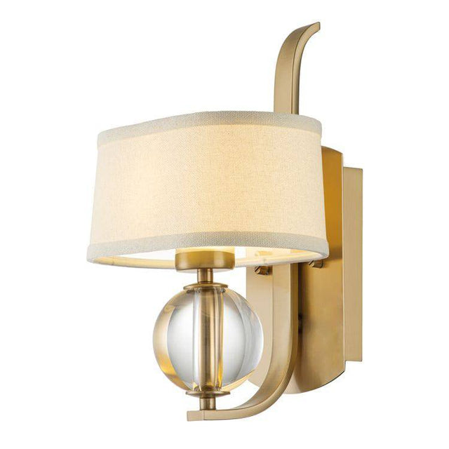 Uptown Gotham 1 Light Wall Light Brushed Brass - Comet Lighting