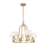 Uptown Gotham 4 Light Chandelier Brushed Brass - Comet Lighting