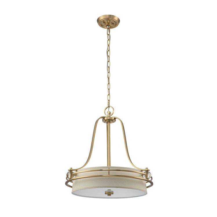 Uptown Gotham 4 Light Pendant Brushed Brass - Comet Lighting