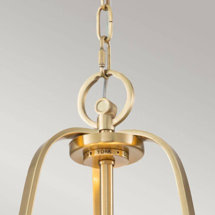 Uptown Gotham 4 Light Pendant Brushed Brass - Comet Lighting