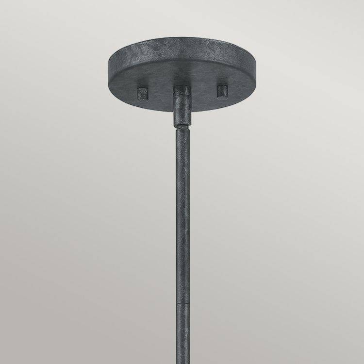 Vanguard 3 Light Pendant Old Black - Comet Lighting