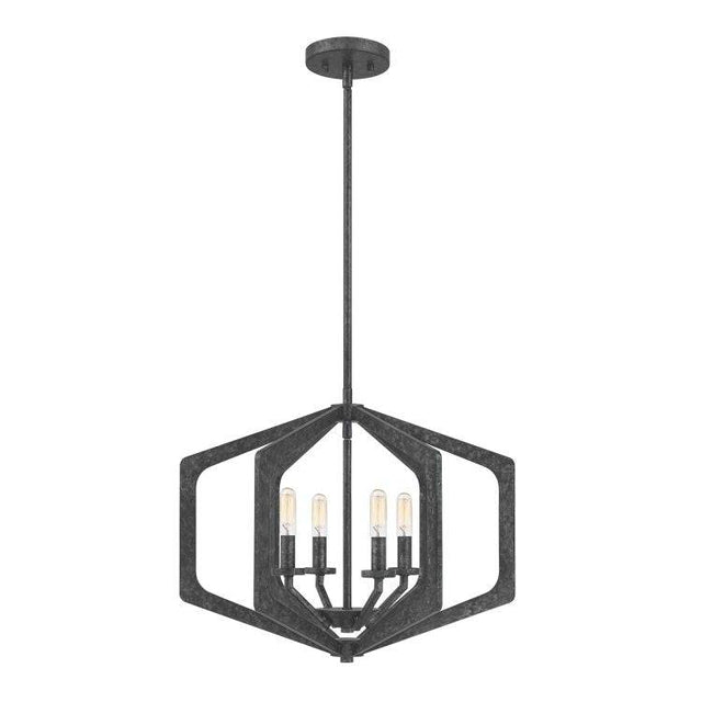 Vanguard 4 Light Pendant Old Black - Comet Lighting