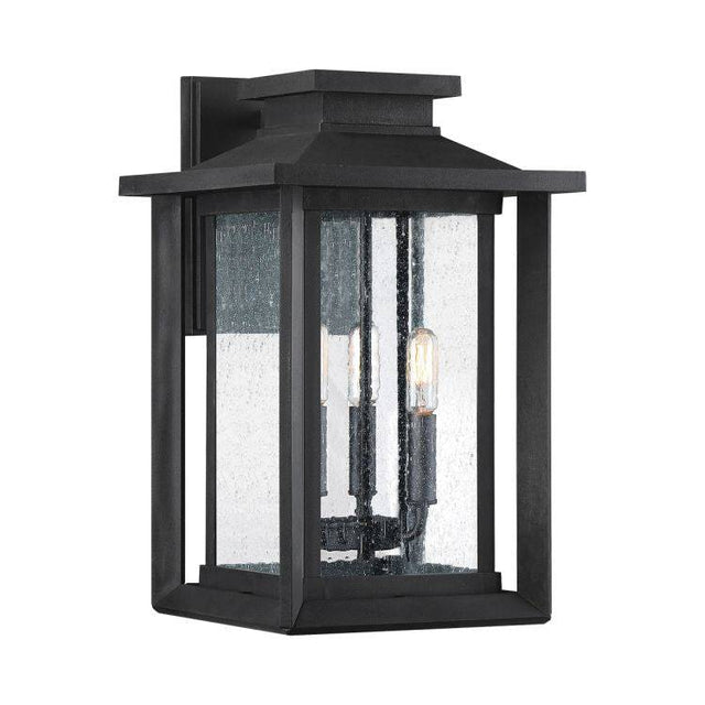 Wakefield 3 Wall Lantern - Large Earth Black - Comet Lighting