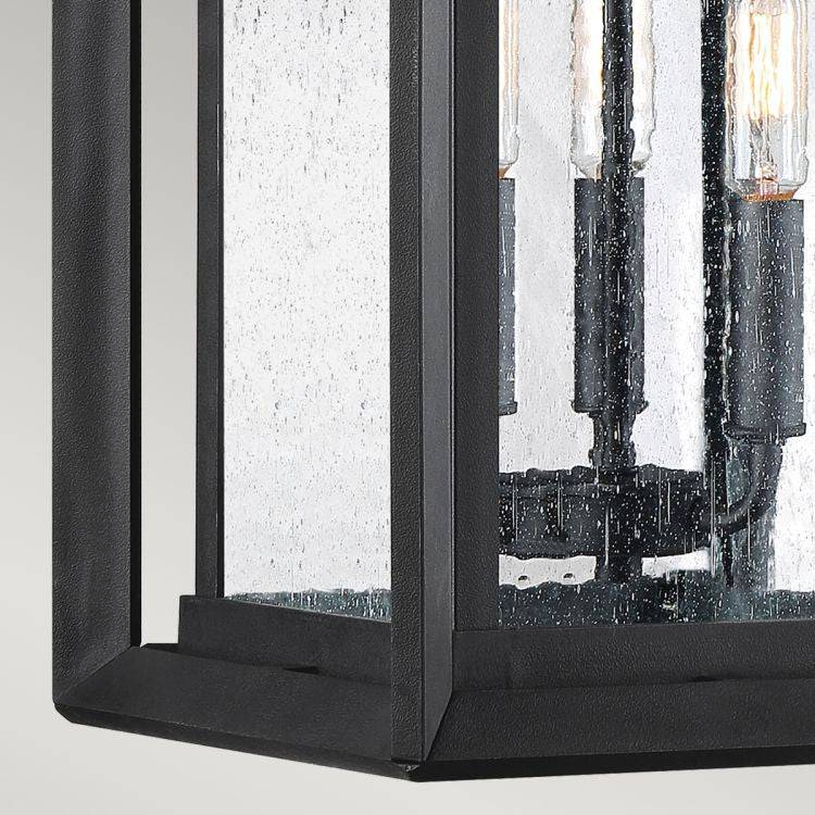 Wakefield 3 Wall Lantern - Large Earth Black - Comet Lighting