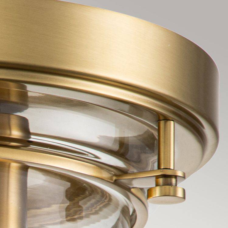 Whistling 3 Light Flush Mount Brushed Brass - Comet Lighting