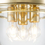 Whistling 3 Light Flush Mount Polished Brass - Comet Lighting