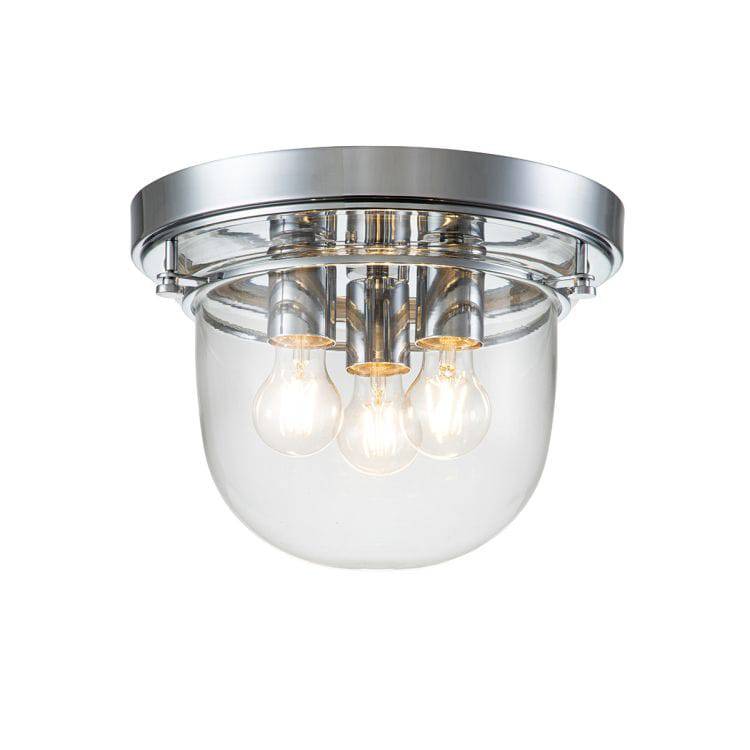 Whistling 3 Light Flush Mount Polished Chrome - Comet Lighting