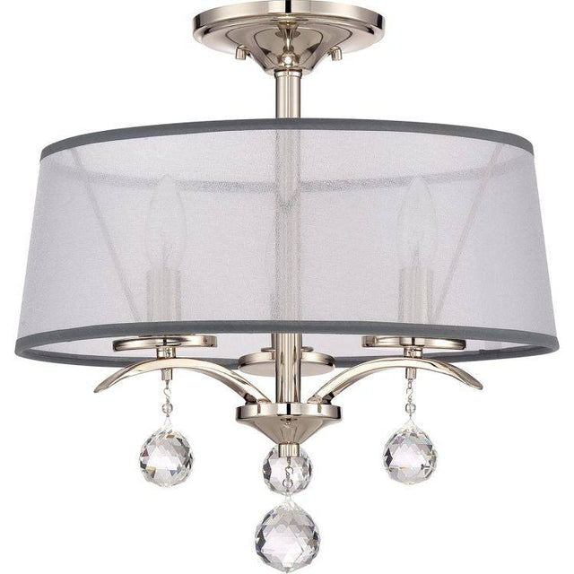 Whitney 3-Light Semi Flush/Pendant Ceiling Light - Comet Lighting