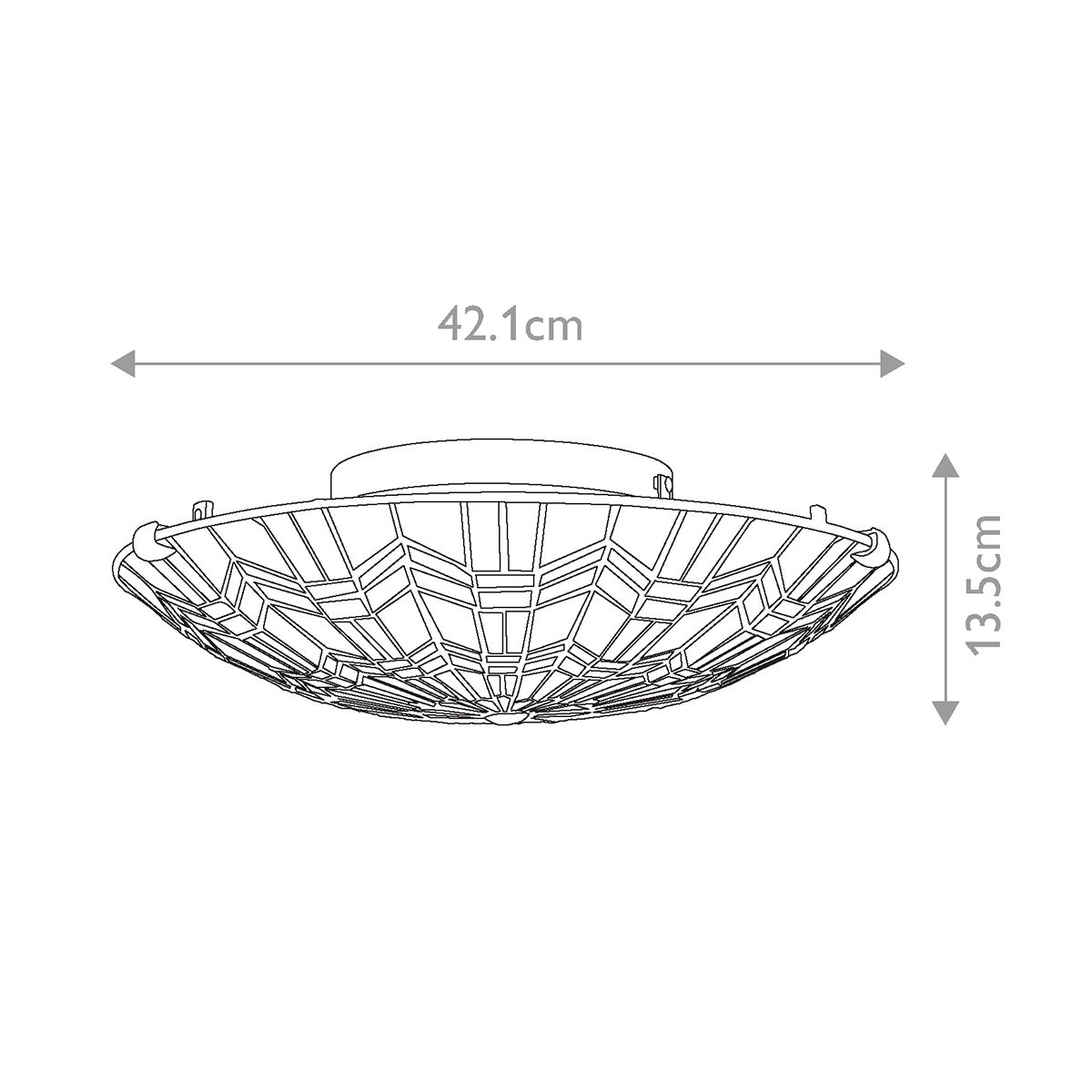 Alcott 2 Light Flush Mount - Comet Lighting