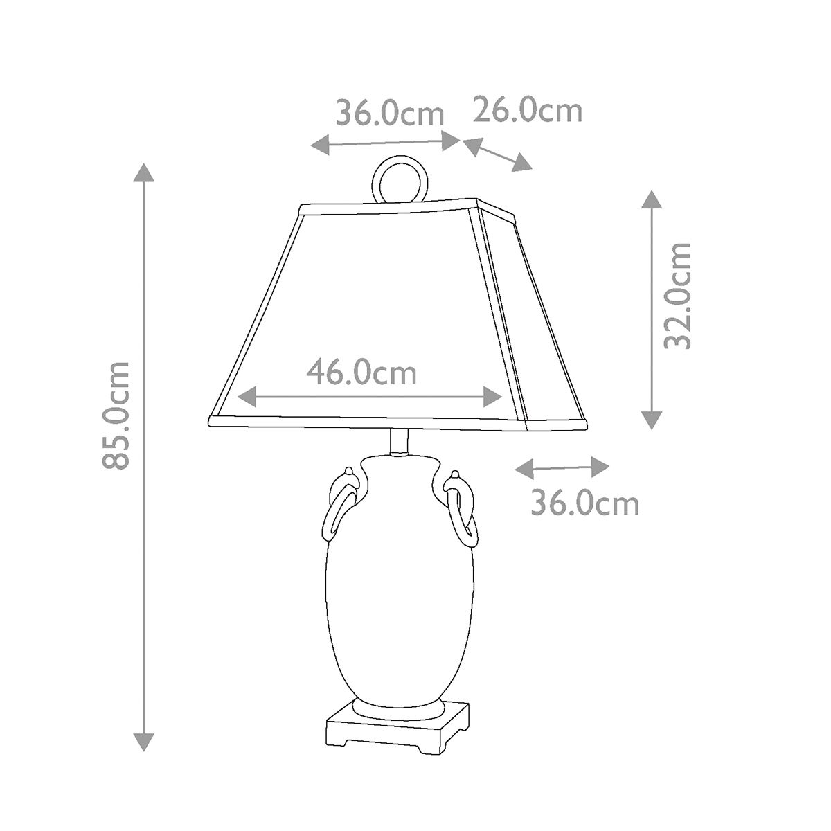 Amphora 1 Light Table Lamp - Comet Lighting