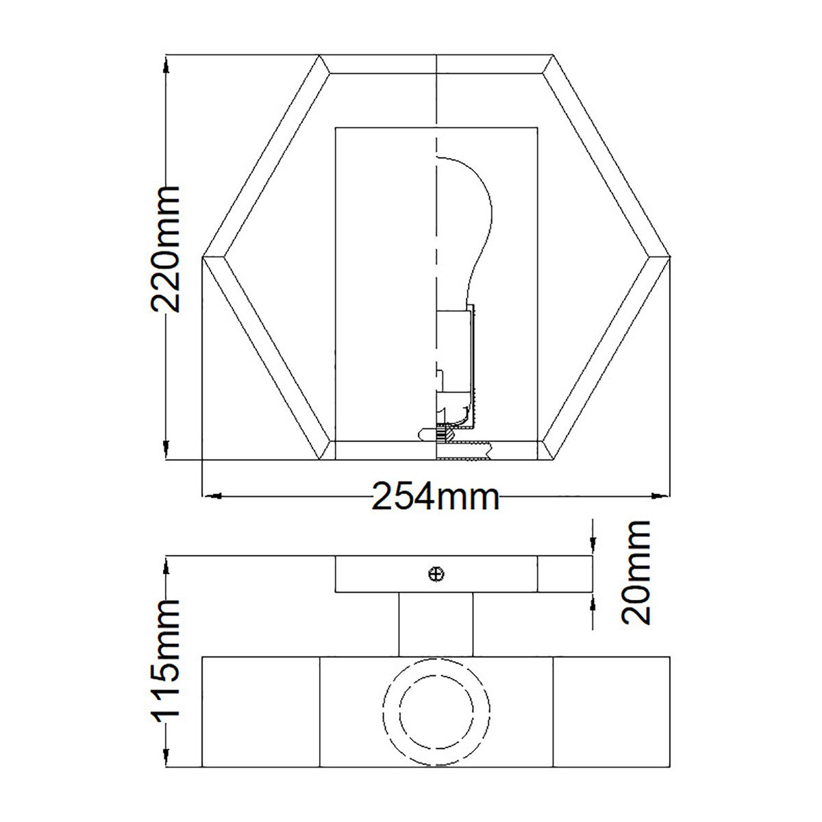 Bismarck 1 Light Wall Light - Comet Lighting