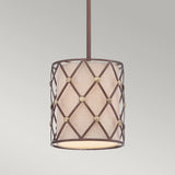 Brown Lattice 1 Light Mini Pendant