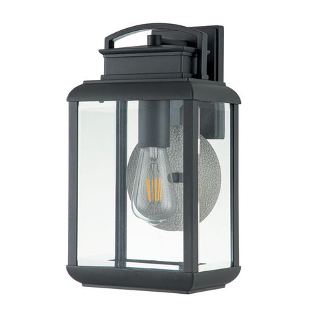 Byron 1 Light Medium Wall Lantern Graphite with Pewter Reflector
