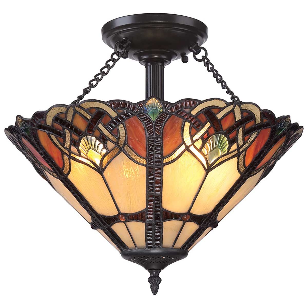 Cambridge 2 Light Large Semi Flush Mount