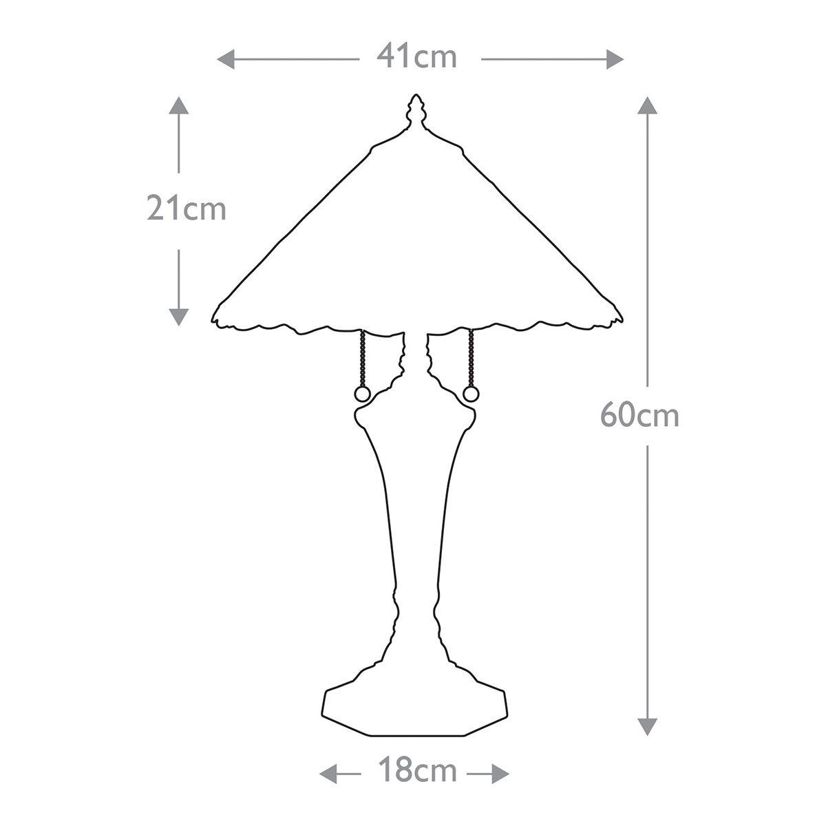 Cambridge 2 Light Table Lamp - Comet Lighting