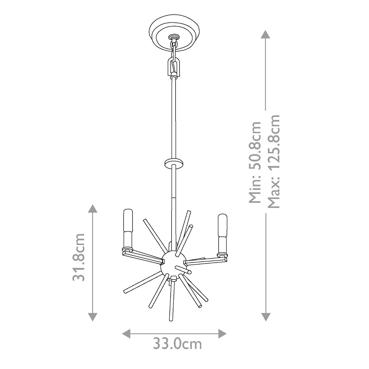 Carnegie 3 Light Chandelier - Comet Lighting