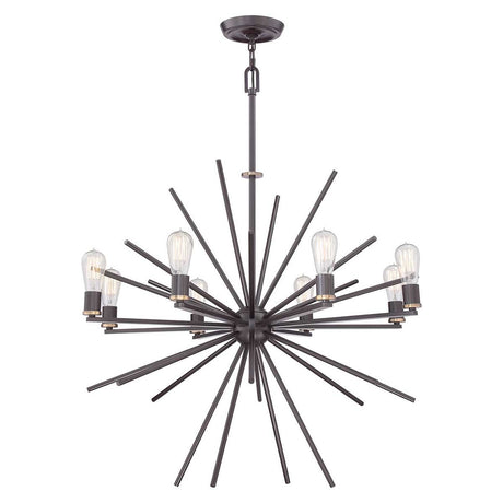 Uptown Carnegie 8 Light Chandelier - Western Bronze - Comet Lighting