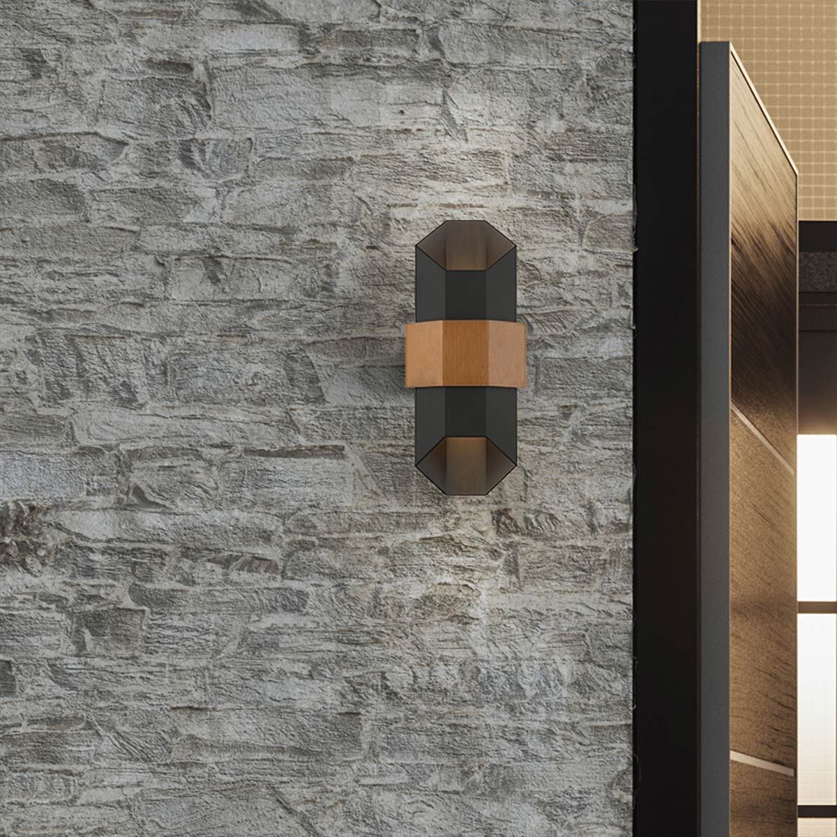 Chasm LED Wall Lantern - Medium - Comet Lighting