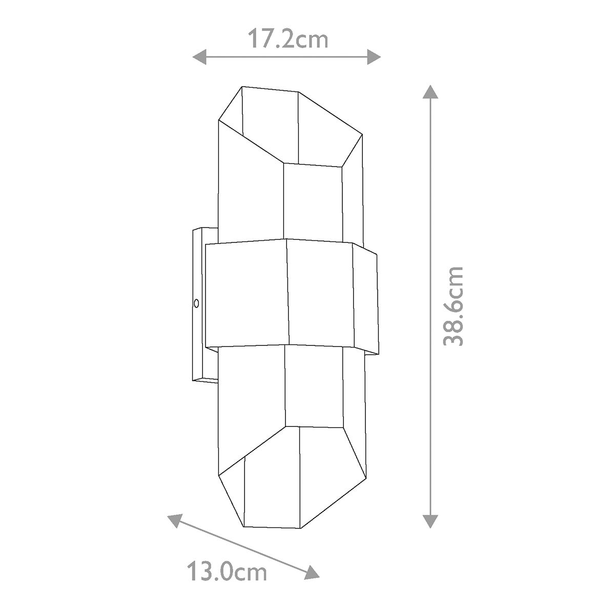 Chasm LED Wall Lantern - Medium - Comet Lighting