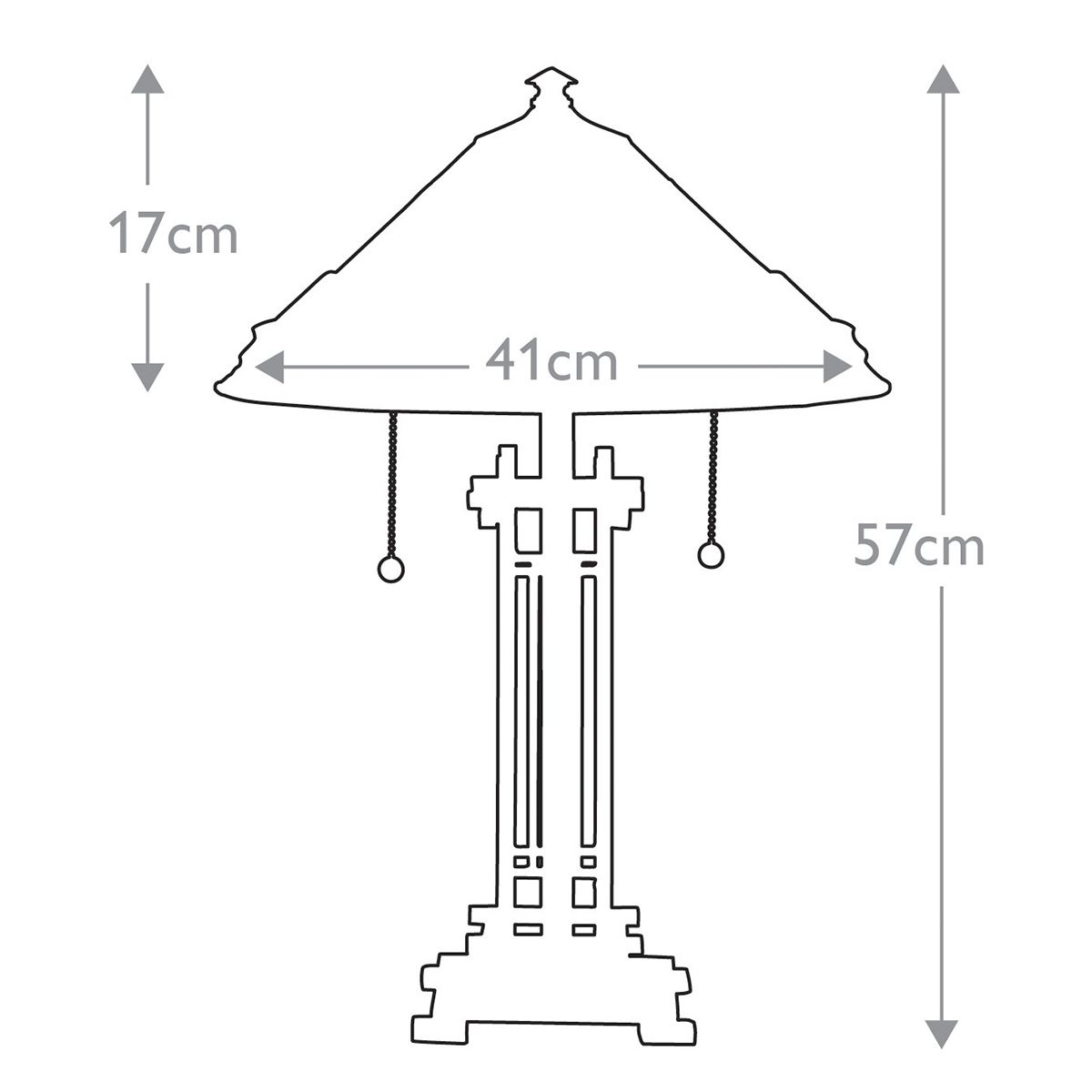 Chastain 2 Light Desk Lamp - Comet Lighting