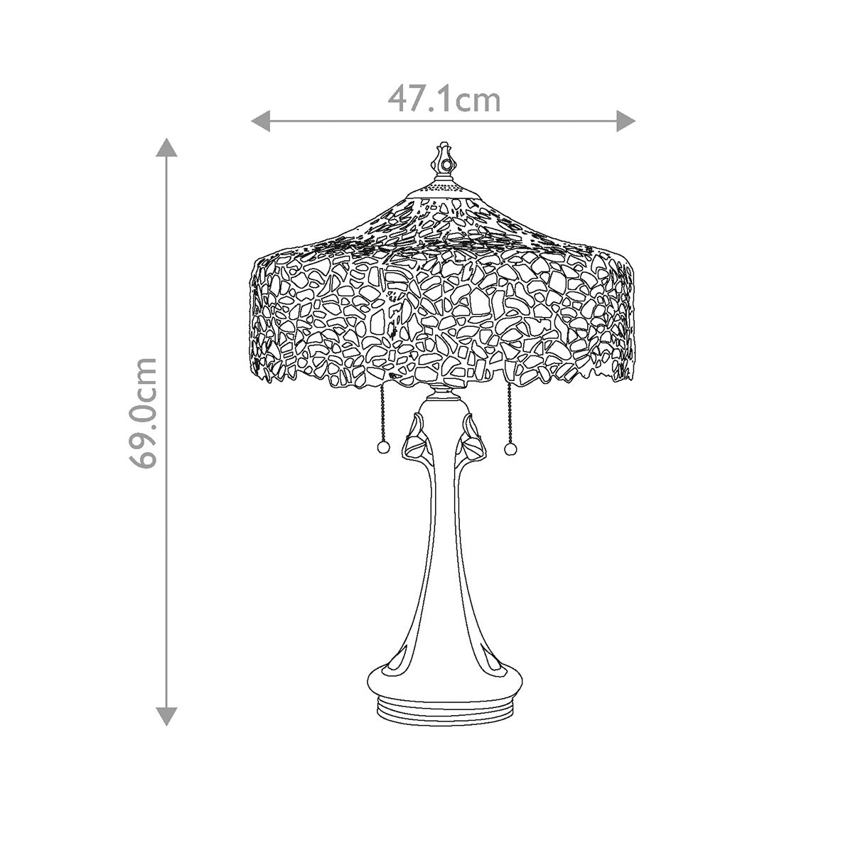 Coba Light 1 Light Table Lamp - Comet Lighting