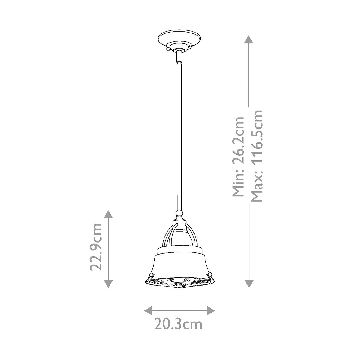 Cody 1 Light Mini Pendant in Brushed Nickel - Comet Lighting