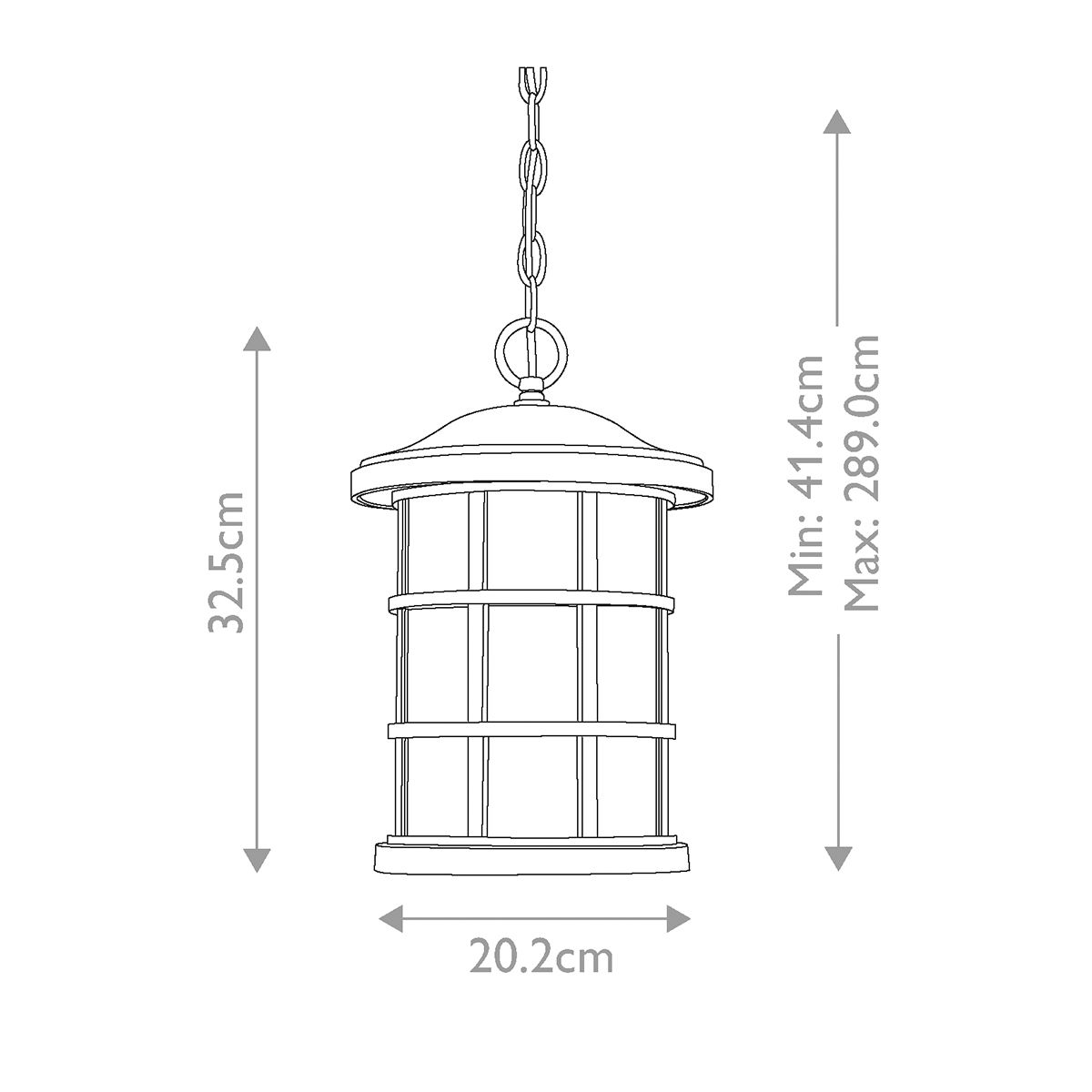 Crusade 1 Light Chain Lantern - Comet Lighting