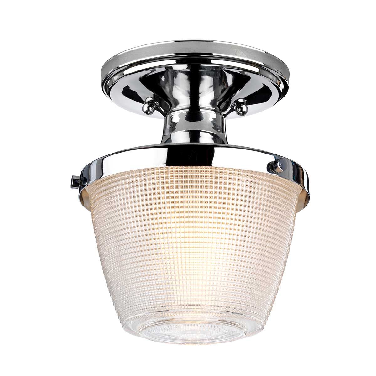 Dublin 1 Light Semi-Flush Mount - Polished Chrome