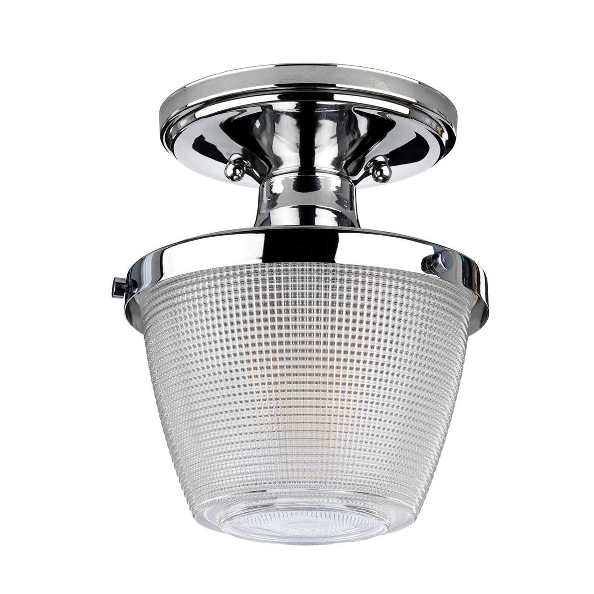 Dublin 1 Light Semi-Flush Mount - Polished Chrome