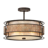 Laguna 3 Light Semi-Flush Light - Comet Lighting