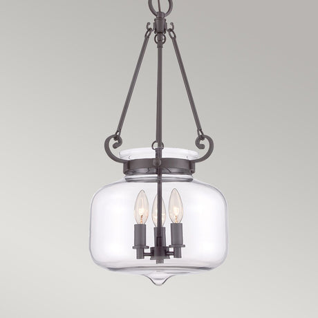 Stewart 3 Light Pendant in Western Bronze - Comet Lighting