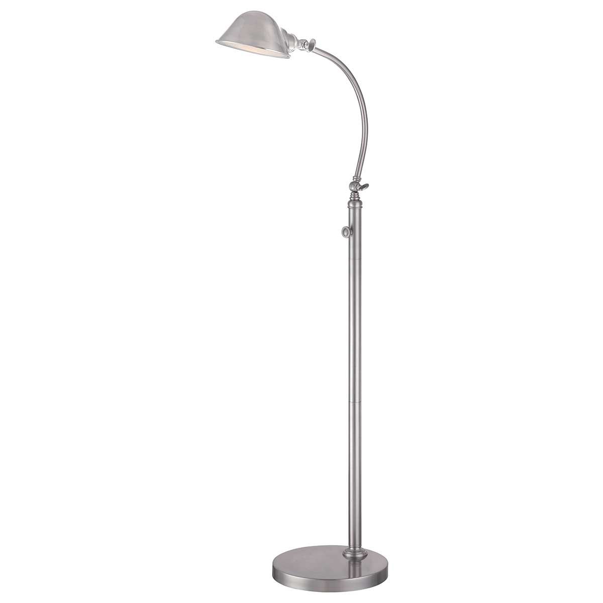 Thompson LED Floor Lamp in Brushed Nickel - Comet Lighting