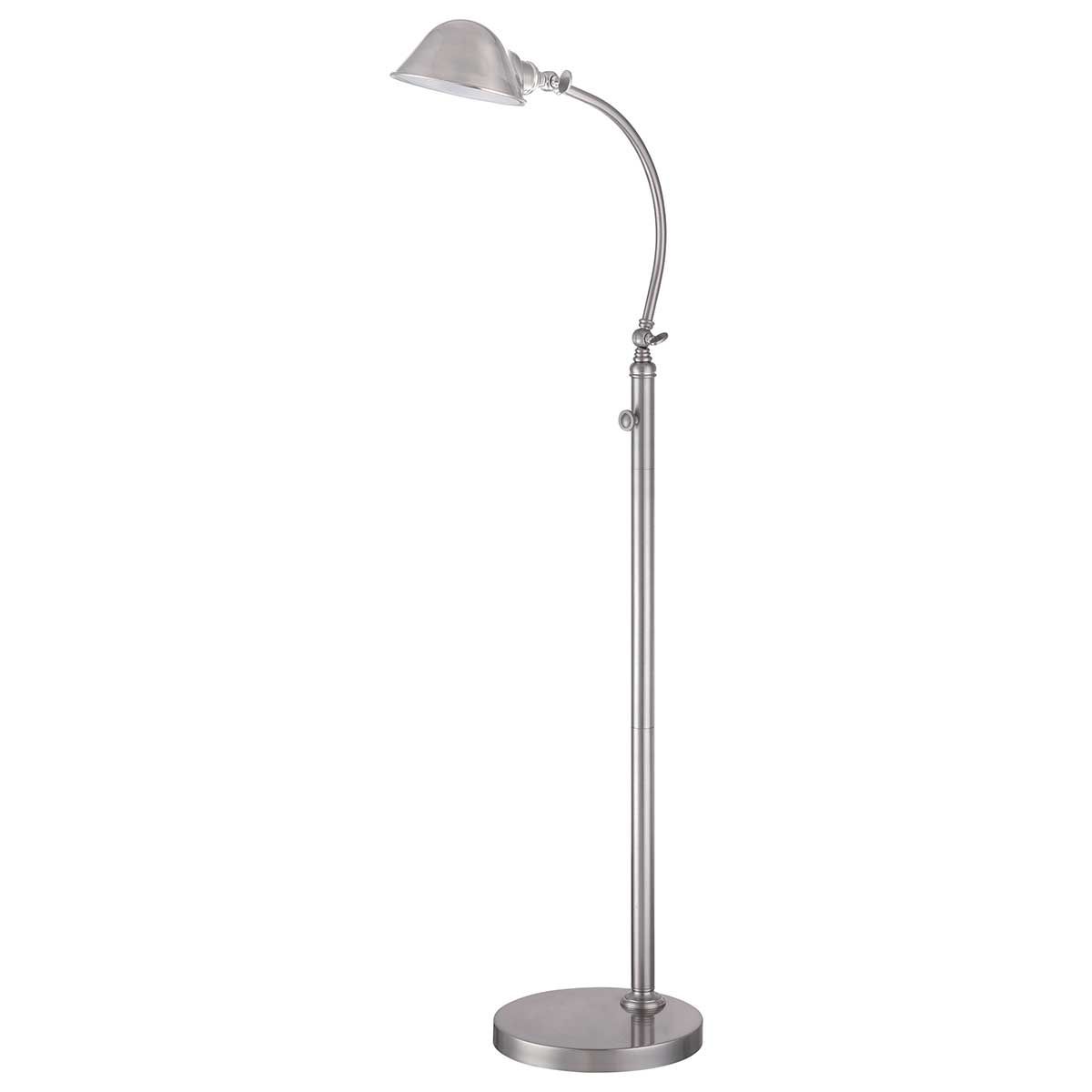Thompson LED Floor Lamp in Brushed Nickel - Comet Lighting