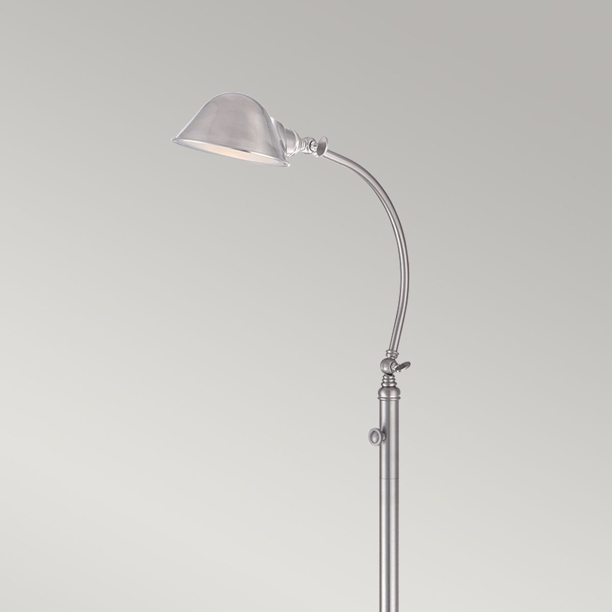 Thompson LED Floor Lamp in Brushed Nickel - Comet Lighting