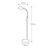 Thompson LED Floor Lamp in Brushed Nickel - Comet Lighting