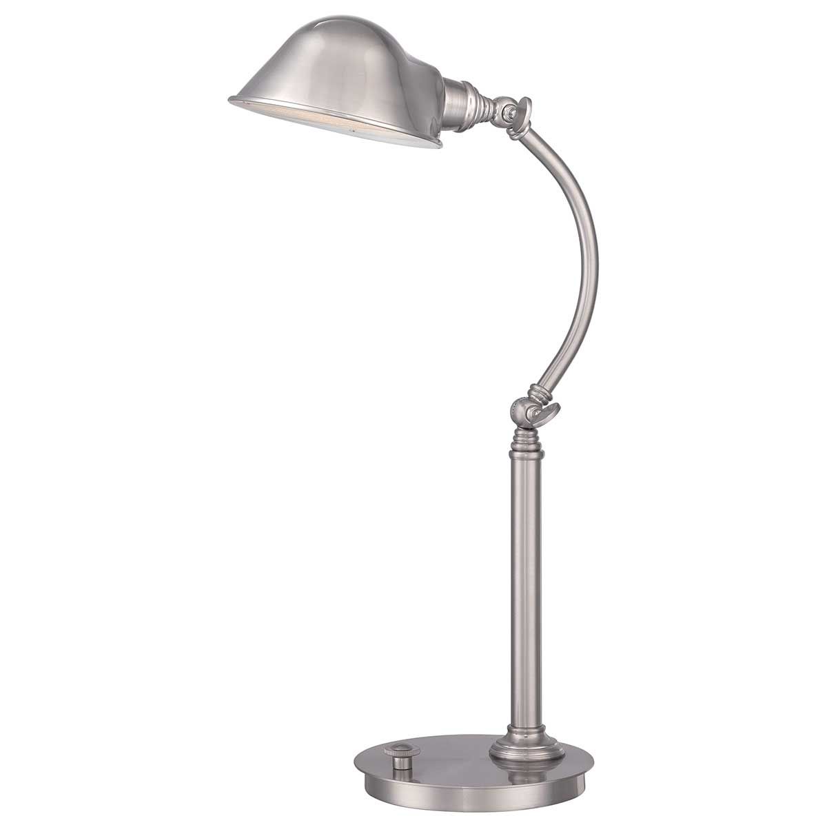 Thompson LED Table Lamp in Brushed Nickel - Comet Lighting