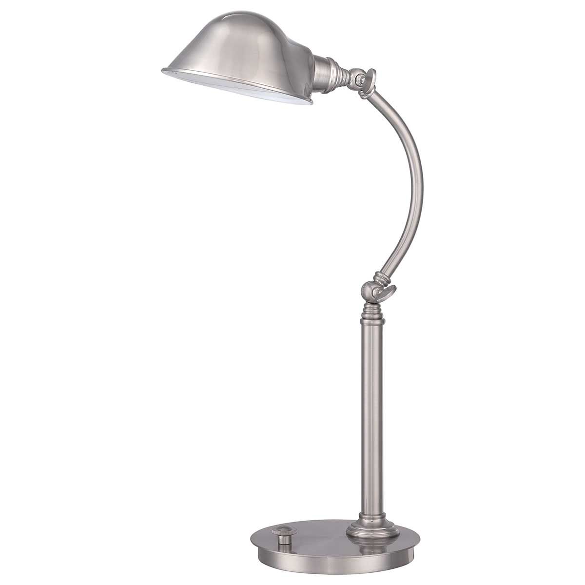 Thompson LED Table Lamp in Brushed Nickel - Comet Lighting