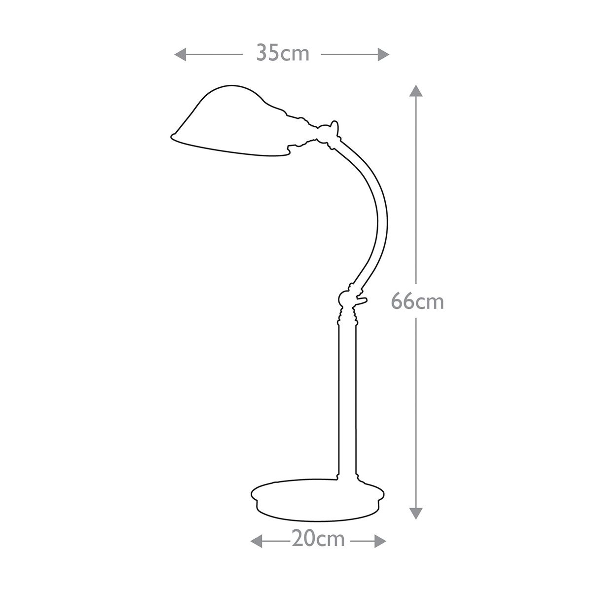 Thompson LED Table Lamp in Brushed Nickel - Comet Lighting