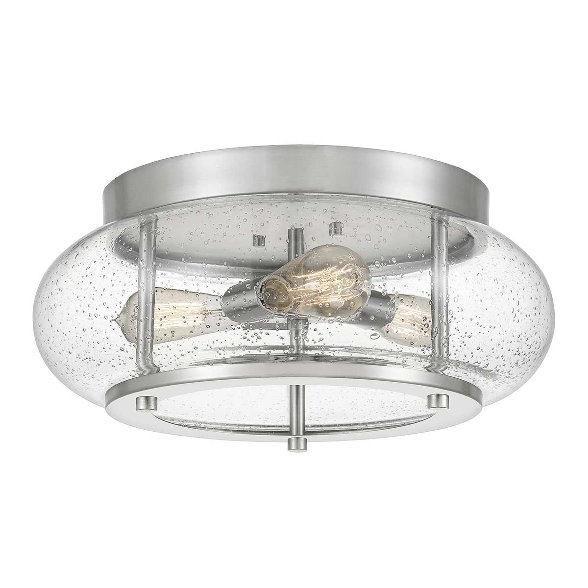 Trilogy 3 Light Flush Mount - Brushed Nickel - Comet Lighting